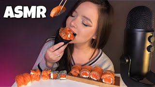 ASMR COMIDA JAPONESA 🍣 SUSHI E TEMAKI DE SALMÃO MUKBANG BRASIL Collab com LeticiaGalvao [upl. by Hujsak]