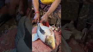 Delicious Big Carp Fish Cutting Skills Live In Fish Market  shorts fish fishcuting viral [upl. by Nytsyrk207]