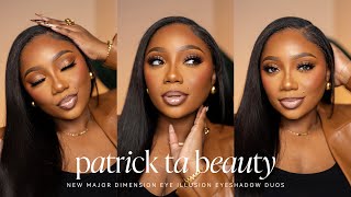 Makeup Look Trying The NEW Patrick Ta Beauty Major Dimension Eye Illusion Eyeshadow Duos [upl. by Kettie471]