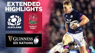 Scotland v England  Extended Match Highlights  2022 Guinness Six Nations [upl. by Yrrad]