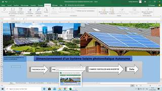 Excel simple de dimensionnement Dun système solaire autonome offGrid نظام معزول عن الشبكة [upl. by Euqor]