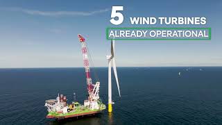 Vineyard Wind 1 5 turbines operating [upl. by Corvese]