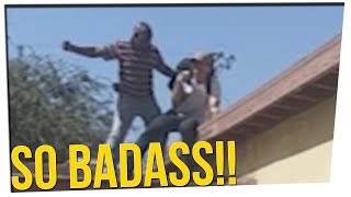 Grandpa Pushes a Burglar Off His Roof ft Gina Darling DavidSoComedy [upl. by Foy]