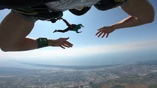 Povilas Lengvinas Skydive AFF training 6th jump 4000 metres [upl. by Imas735]