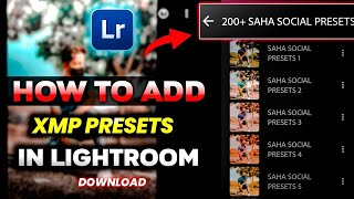 How to addimport Xmp Presets In Lightroom Mobile  Lightroom Mein Presets Kasie Add KrenLightroom [upl. by Chrysa]