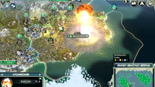 Civilization 5  Nuke  Atomic Bomb  Nuclear Blast [upl. by Domini437]