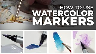 How to Use Watercolor Markers  Techniques and Applications [upl. by Efron]