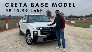 Hyundai Creta E Facelift 2024  Base Variant  Detailed Review  Motorxone [upl. by Marylynne]