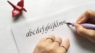 Italic Calligraphy Tutorial  Beginners Alphabet Demo [upl. by Plate]