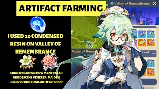 ARTIFACT FARMING VIRIDESCENT amp MAIDEN BELOVED  20 CONDENSED RESIN  GENSHIN IMPACT [upl. by How]