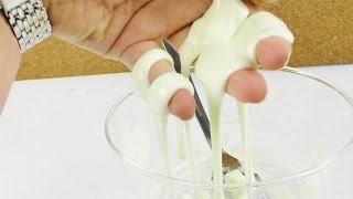 Grünen Schleim aus 2 Zutaten selber machen  DIY Glibber  Cooles Experiment für Kinder mit Spüli [upl. by Janaya]