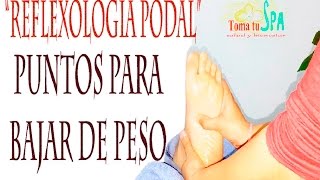 Masaje de pies quotReflexología Podalquot puntos para bajar de peso sencilla técnica [upl. by Ahsropal]