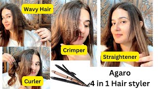 4 in 1 Hairstyler by Agaro Wavy  Crimper Straight Curls  SWATI BHAMBRA [upl. by Gamin511]