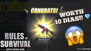 PULLING THE DEVILS EYE M4A1 FOR 10 DIAMONDS ONLY  Rules of Survival Tagalog [upl. by Smart]