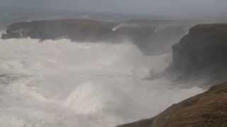 Storm at Castle Point Kilkee Co Clare 26 th Jan 2014 [upl. by Marlane]