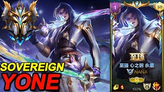 Wild Rift Yone  China Sovereign 158LP Rank Gameplay  Prestige Heartsteel Yone Skin  Build Rune [upl. by Dorothee121]