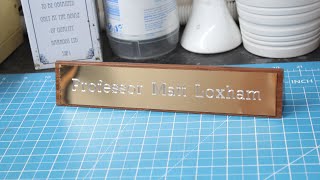 Custom Engraving Handmade Desk Plaques Mahogany Wood Office Name Plate Includes Engraving Plaque [upl. by Kussell]