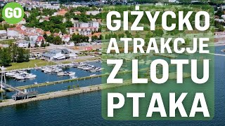 Jak wygląda Giżycko znad Niegocina i Wzgórze Św Brunona Cykl Warmia i Mazury z góry [upl. by Eittel]