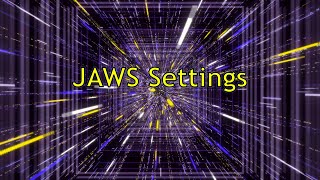 Custom JAWS Preferences and Settings JAWS Startup Wizard [upl. by Htur]