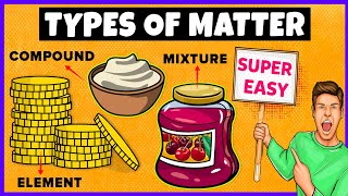 Types of Matter  Elements Compounds Mixtures and Pure Substances [upl. by Peppie]