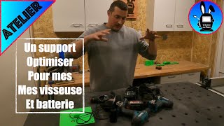 Atelier  Un rangement optimiser pour mes visseuses et batteries [upl. by Jotham]