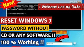 How to reset windows 7 password without CD and Losing Data [upl. by Omor]