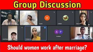 Should Women Work After Marriage  Group Discussion  For Fluency [upl. by Sileas]