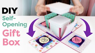 DIY SelfOpening Gift Box  DIY Gift Box Ideas [upl. by Aidyl]