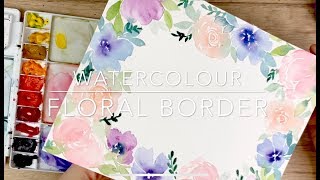 Watercolour Floral Border [upl. by Tony]