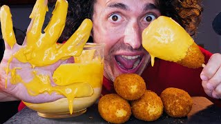 ASMR CHEESY CORN DOGS MUKBANG   no talking eating sounds  nomnomsammieboy [upl. by Eloise]