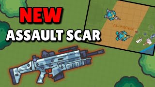 USING THE NEW OVERPOWERED ASSAULT SCAR  ZombsRoyale [upl. by Steinman]