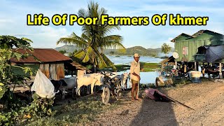 Some Poor Villages Of Battambang province In Cambodia Life Of Poor Farmers Of khmer [upl. by Haram651]