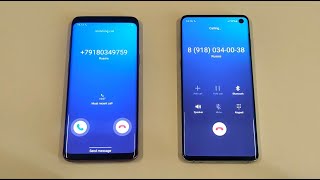 Samsung Galaxy S9 vs S10 Incoming call amp Outgoing call at the Same Time [upl. by Auqinot]