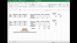 Lesson 24  Transshipment Problems Excel Solution [upl. by Ahsienal144]