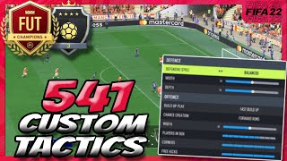 FIFA 22 NEW 541 FORMATION META CUSTOM TACTICS amp PLAYER INSTRUCTIONS  FUT 22 [upl. by Marge]