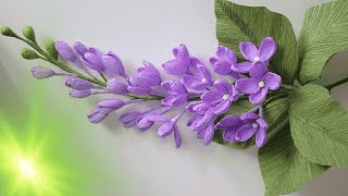 MINDBLOWING Crepe Paper Lilac Flowers You Can Make Today [upl. by Ardnaiek971]