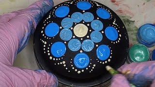 DIY How to Make a Mandala Stone  Painted Dotting Art  Satisfying Painting Rocks [upl. by Eelrac766]