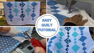 Easy Quilt Tutorial Quilting Sewing For Beginners DIY [upl. by Aisset]