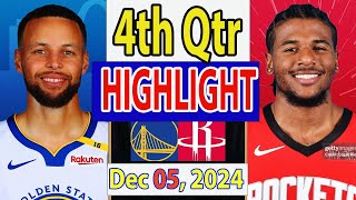 golden state warriors vs houston rockets FULLGAME Qtr Dec 05 2024 Highlights  NBA SEASON [upl. by Fawcett592]