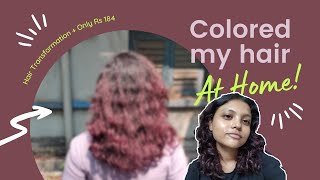 Coloring my Hair for the first time  At Home  BBlunt Cherry Red [upl. by Mahgirb]