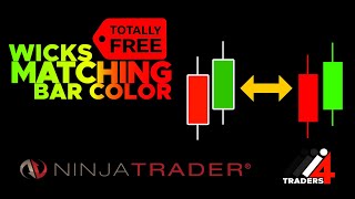 BEST FREE Indicator for NinjaTrader 8 Wicks MATCHING Bars Colors  Indicators 4 Traders [upl. by Lucias]