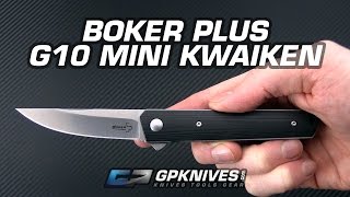 Boker Plus Black G10 Mini Kwaiken Flipper Overview [upl. by Ofelia]