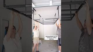 Easy DIY Garage ceiling storage to maximize vertical space garage storage ceiling [upl. by Nivrem353]