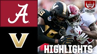 Alabama Crimson Tide vs Vanderbilt Commodores  Full Game Highlights  ESPN College Football [upl. by Alekat]