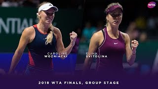 Caroline Wozniacki vs Elina Svitolina  2018 WTA Finals Singapore Round Robin  WTA Highlights [upl. by Atirb922]