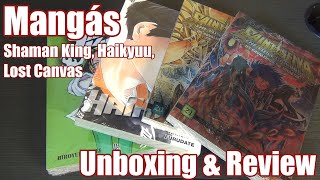 Fereviews Mangás Shaman King Saint Seiya The Lost Canvas Haikyuu  Unboxing amp Review [upl. by Cooperman]