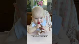 FIRST TASTES AT5 MONTHS OLD ♨️ cookingchannel farmlife babypark momblog shoppingvideoblog [upl. by Radek]