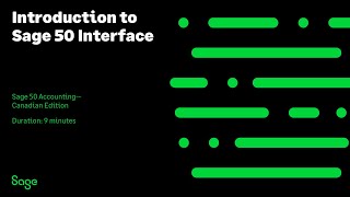 Sage 50 AccountingCanadian Edition  Introduction to Sage 50 Interface [upl. by Neall871]