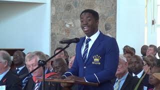 2018  Peterhouse Boys  Head Boys Speech at Speech Day [upl. by Egarton]