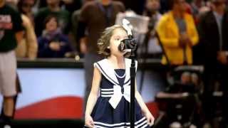 Liamani Segura sings at NBA [upl. by Kenwrick]